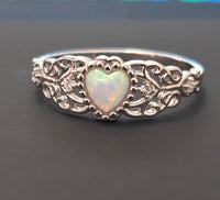 Enchanted Opal – Heart Ring