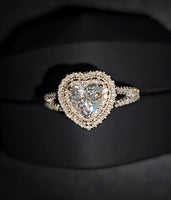Timeless Embrace – 1.5ct Halo Heart Ring