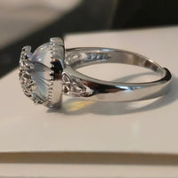 Mystic Roots – Obsidian Heart Ring | Sterling Silver 925 | Rhodium Plated