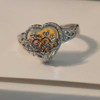 Mystic Roots – Obsidian Heart Ring | Sterling Silver 925 | Rhodium Plated