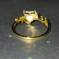 Enchanted Vine – Opal Heart Ring