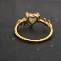 Enchanted Vine – Opal Heart Ring