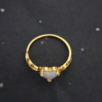 Enchanted Vine – Opal Heart Ring