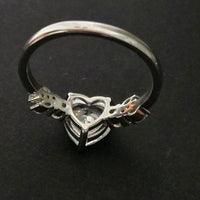 Heart CZ ring - front view