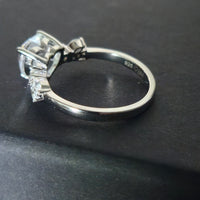 Heart CZ ring - detail view
