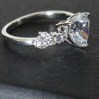 Heart CZ ring - on hand