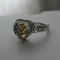 Mystic Roots – Rainbow Obsidian Heart Ring