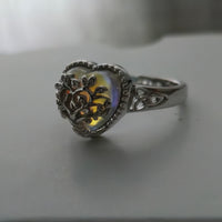 Mystic Roots – Rainbow Obsidian Heart Ring