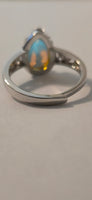 Ghost Grove white obsidian Celtic ring – side profile
