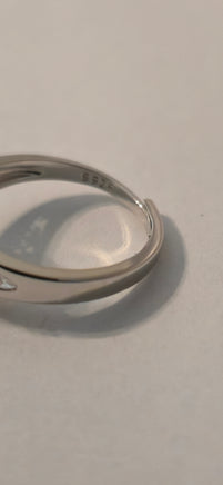 Ghost Grove white obsidian Celtic ring – stone detail