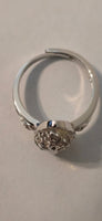 Ghost Grove white obsidian Celtic ring – back view