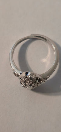 Midnight Tree black obsidian Celtic ring – top view