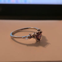 Enchanted Hues – 0.8ct CZ Heart Ring