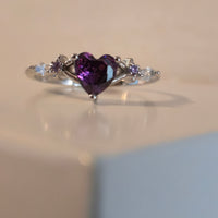 Enchanted Hues – 0.8ct CZ Heart Ring