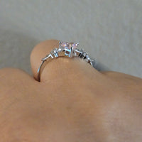 Enchanted Hues – 0.8ct CZ Heart Ring