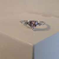 Enchanted Hues – 0.8ct CZ Heart Ring
