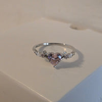 Enchanted Hues – 0.8ct CZ Heart Ring