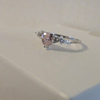 Enchanted Hues – 0.8ct CZ Heart Ring