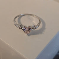Enchanted Hues – 0.8ct CZ Heart Ring