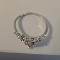 Enchanted Hues – 0.8ct CZ Heart Ring