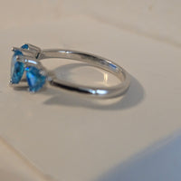 Bedazzled Hearts – 2.25ct CZ Heart Ring