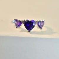 Bedazzled Hearts – 2.25ct CZ Heart Ring