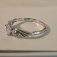 Winged Heart – 5mm CZ Heart Ring