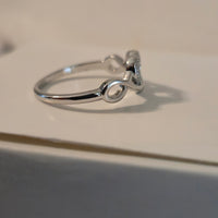 Infinite Love – 1mm CZ Halo Heart Ring