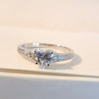Heart Crown – Tapered CZ Sterling Silver Ring