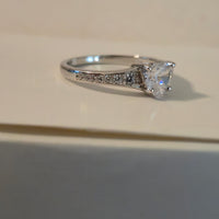 Heart Crown – Tapered CZ Sterling Silver Ring