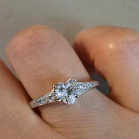 Heart Crown – Tapered CZ Sterling Silver Ring
