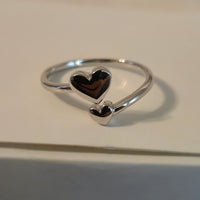 Heart to Heart – Open Bypass Silver Ring