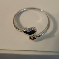 Heart to Heart – Open Bypass Silver Ring