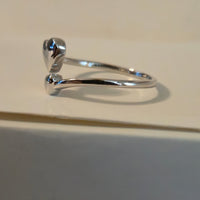Heart to Heart – Open Bypass Silver Ring
