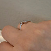 Heart to Heart – Open Bypass Silver Ring