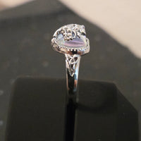 Mystic Roots – Obsidian Heart Ring | Sterling Silver 925 | Rhodium Plated