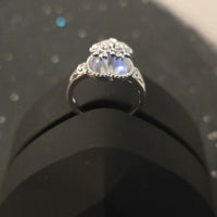 Mystic Roots – Obsidian Heart Ring | Sterling Silver 925 | Rhodium Plated