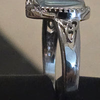 Mystic Roots – Obsidian Heart Ring | Sterling Silver 925 | Rhodium Plated