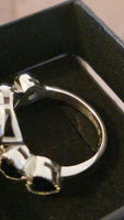 Queen of Hearts — Sterling Silver Garnet & Black Onyx Custom Ring