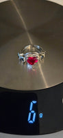 Queen of Hearts — Sterling Silver Garnet & Black Onyx Custom Ring