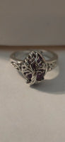 Violet Drop – Purple Obsidian Celtic Sterling Silver Ring