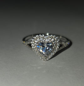 Cherished Embrace – 1ct CZ Double Halo Heart Ring