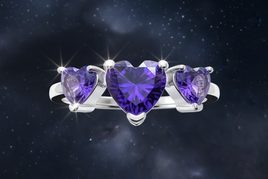 Bedazzled Hearts – 2.25ct CZ Heart Ring