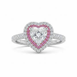 Blushing Heart – White Background