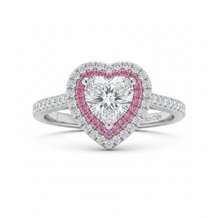 Blushing Heart – White Background