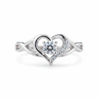Forever Heart – Infinity Ring White Background