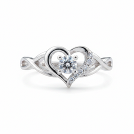 Forever Heart – Infinity Ring White Background