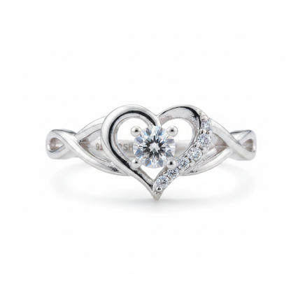 Forever Heart – Infinity Ring White Background