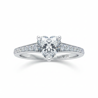Heart Crown – Tapered CZ Sterling Silver Ring
