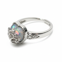 Mystic Roots Rainbow Obsidian Heart Ring – Expandable Band